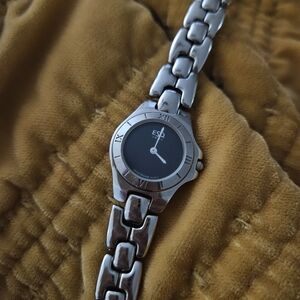 Movado ESQ Silver and Black Watch